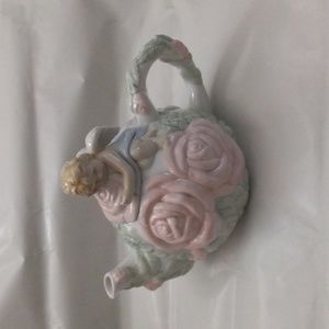 Set of Avon Angel Rose Tea Pot with 2 cups